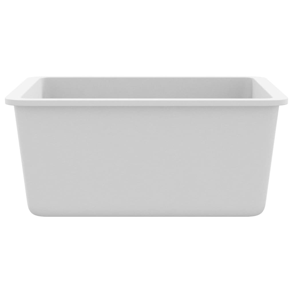 Granite Kitchen Sink Single Basin White