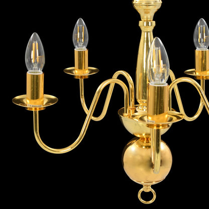 Chandelier Golden 5 x E14 Bulbs