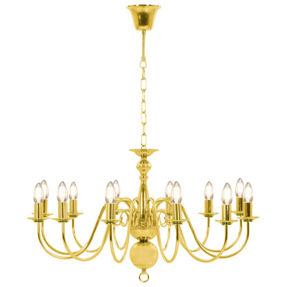 Chandelier Golden 12 x E14 Bulbs