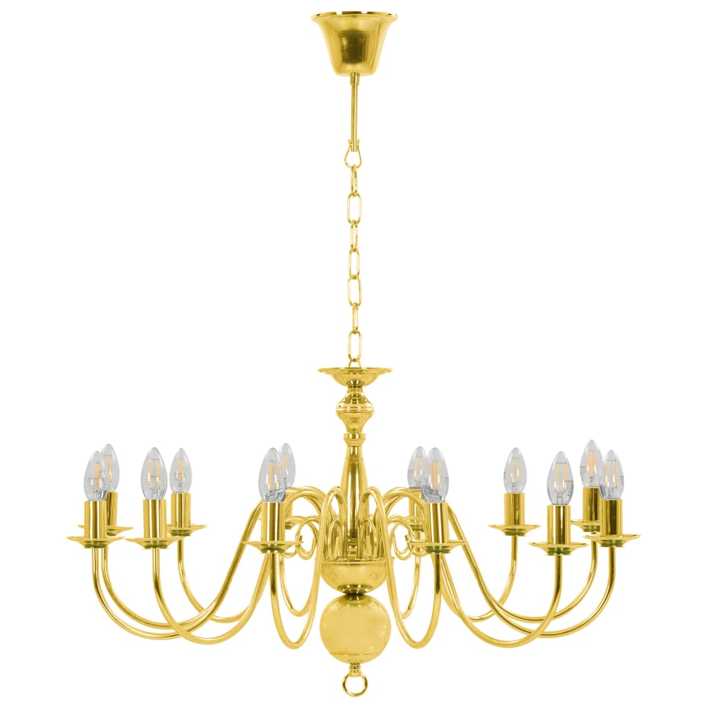 Chandelier Golden 12 x E14 Bulbs