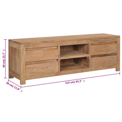 TV Cabinet 115x30x40 cm Solid Teak Wood