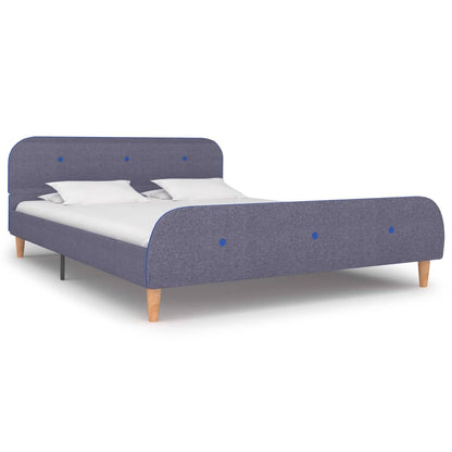 Bed Frame without Mattress Light Grey Fabric 135x190 cm Double