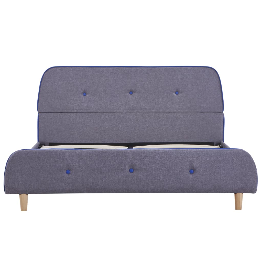 Bed Frame without Mattress Light Grey Fabric 135x190 cm Double
