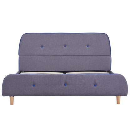 Bed Frame without Mattress Light Grey Fabric 135x190 cm Double