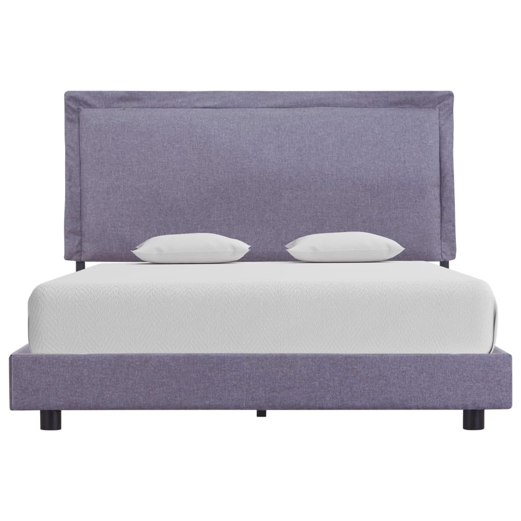 Bed Frame without Mattress Light Grey Fabric 135x190 cm Double