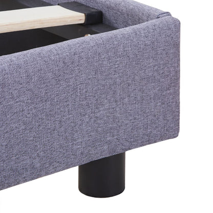 Bed Frame without Mattress Light Grey Fabric 135x190 cm Double