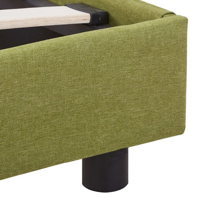 Bed Frame without Mattress Green Fabric 135x190 cm Double