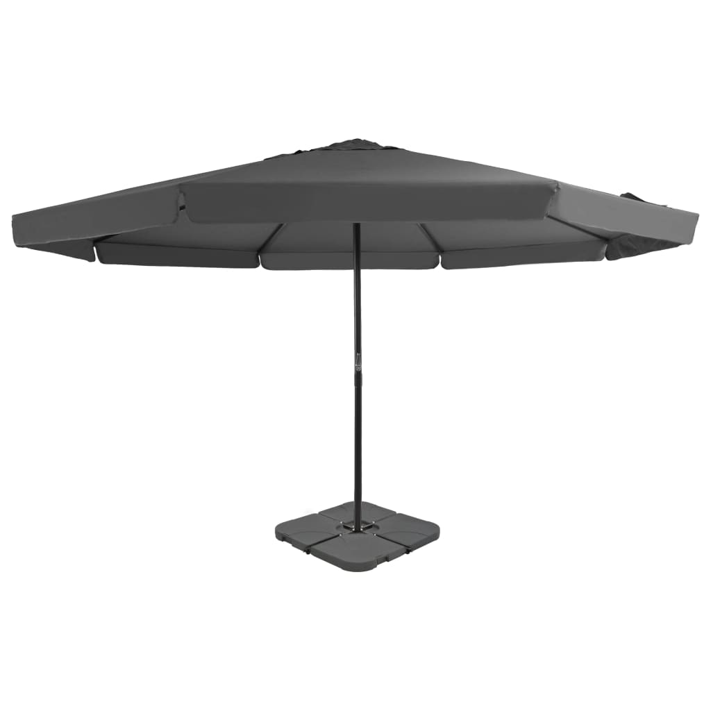 Garden Parasol with Portable Base Anthracite