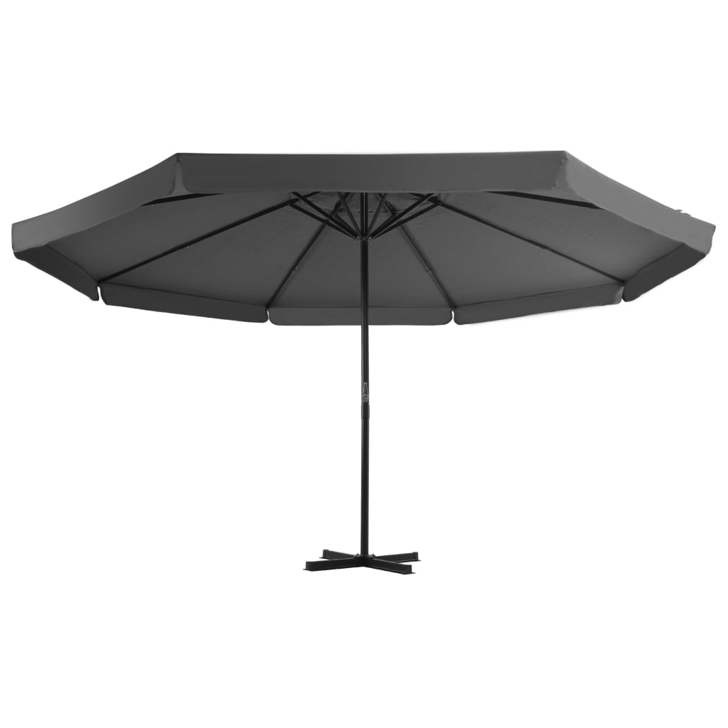 Garden Parasol with Portable Base Anthracite