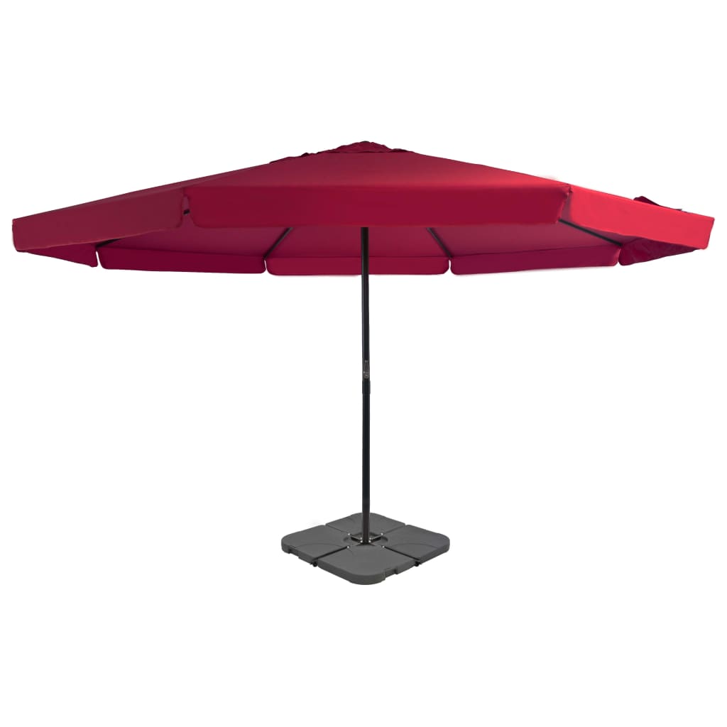 Garden Parasol with Portable Base Red