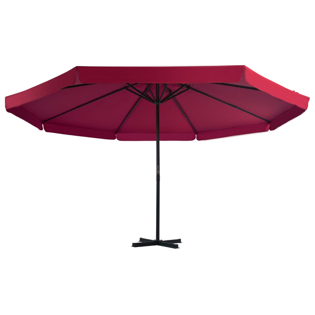 Garden Parasol with Portable Base Red