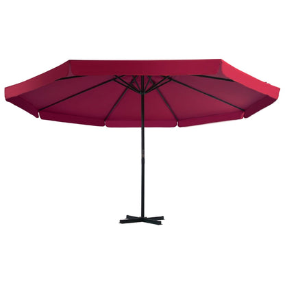 Garden Parasol with Portable Base Red