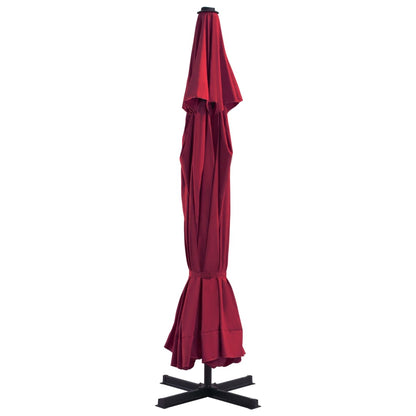 Garden Parasol with Portable Base Red