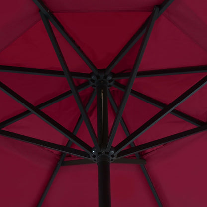 Garden Parasol with Portable Base Red