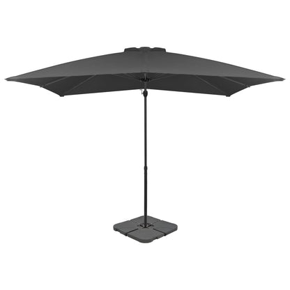 Garden Parasol with Portable Base Anthracite