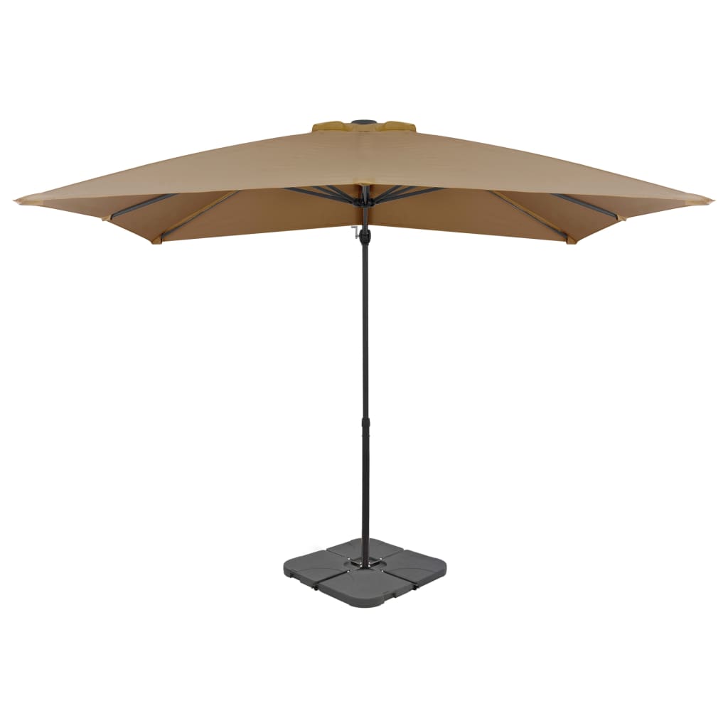 Garden Parasol with Portable Base Taupe