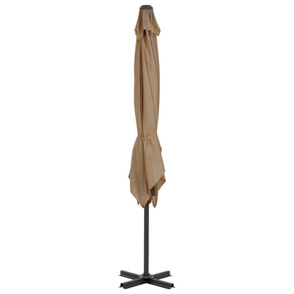 Garden Parasol with Portable Base Taupe