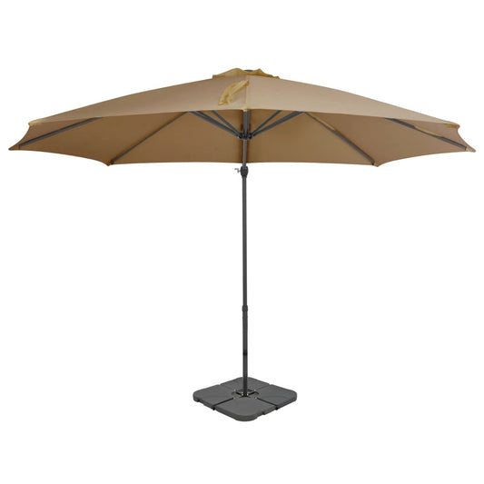 Garden Parasol with Portable Base Taupe