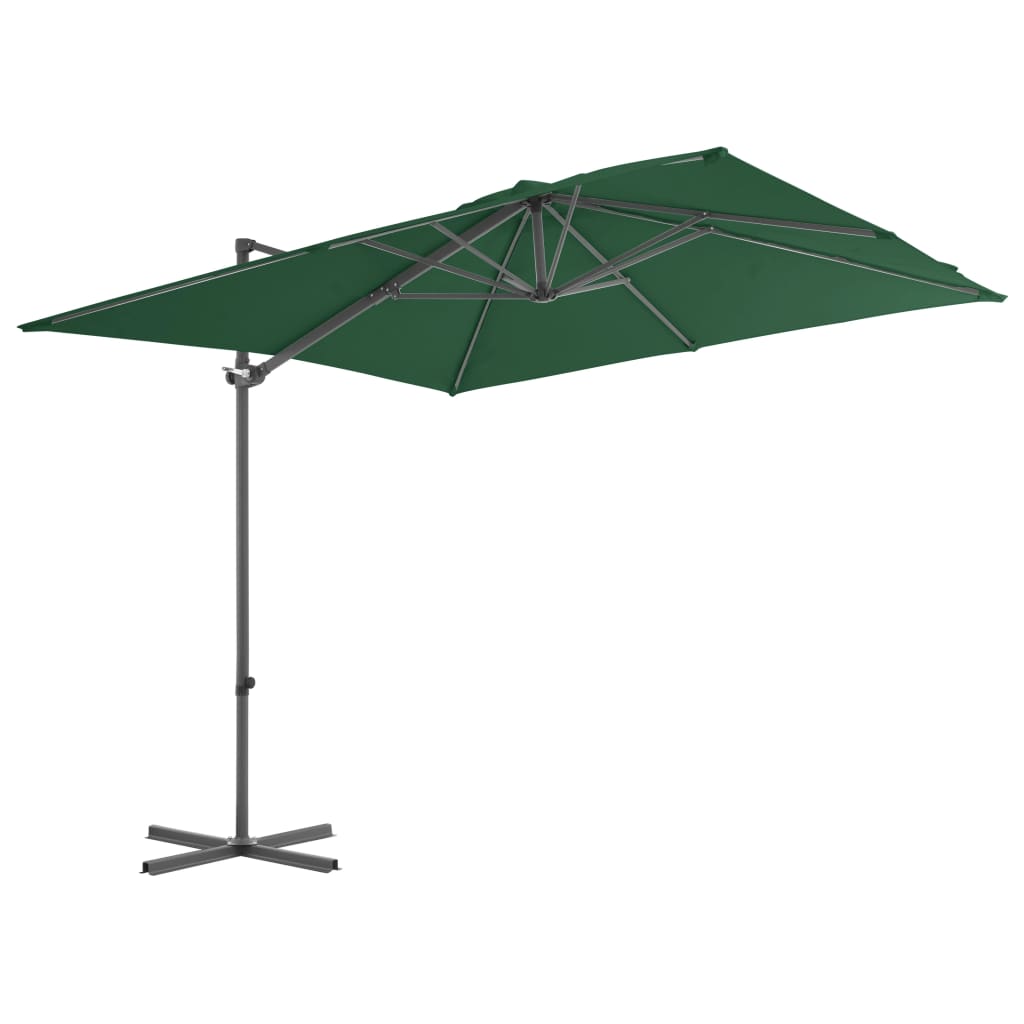 Garden Parasol with Portable Base Green