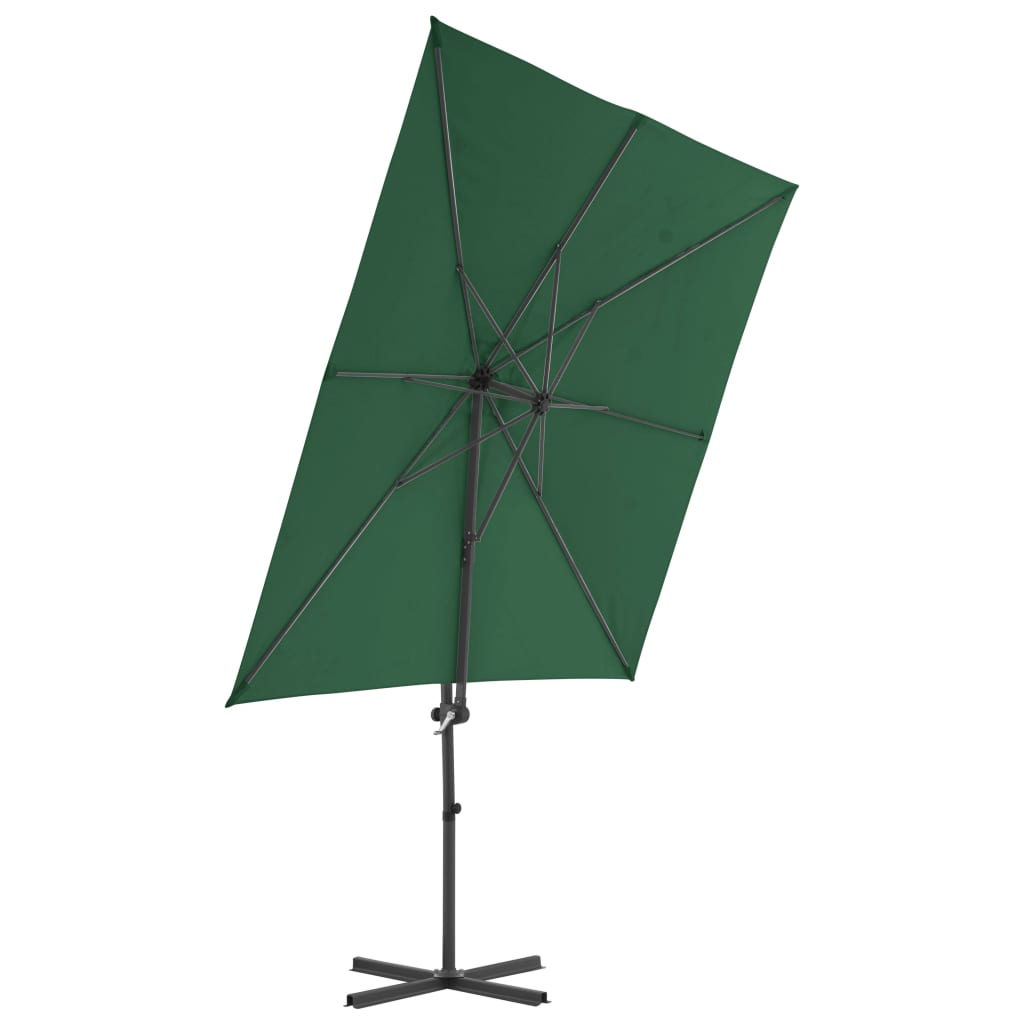 Garden Parasol with Portable Base Green