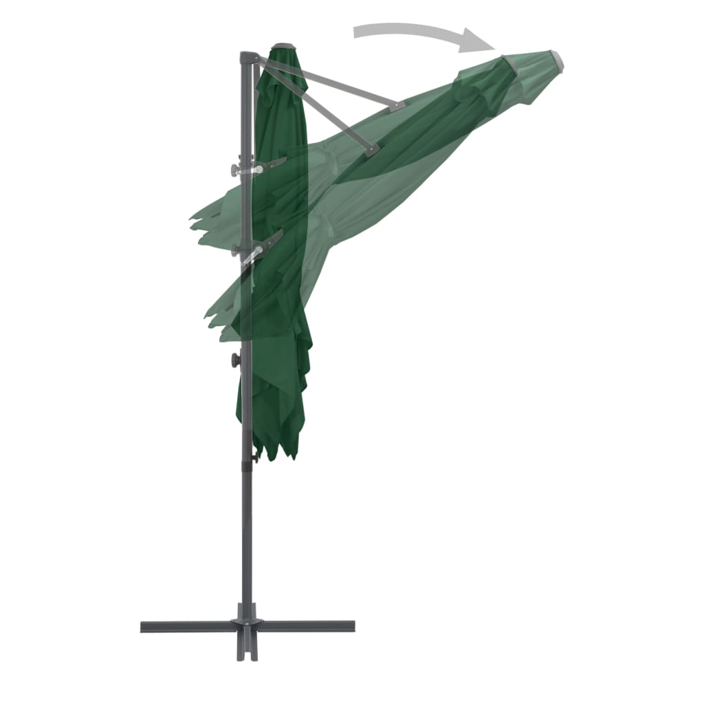 Garden Parasol with Portable Base Green