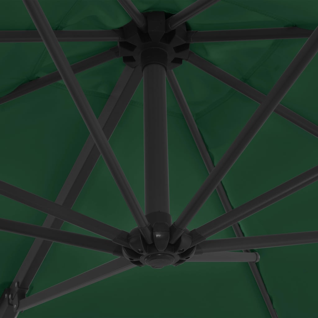 Garden Parasol with Portable Base Green