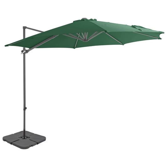 Garden Parasol with Portable Base Green