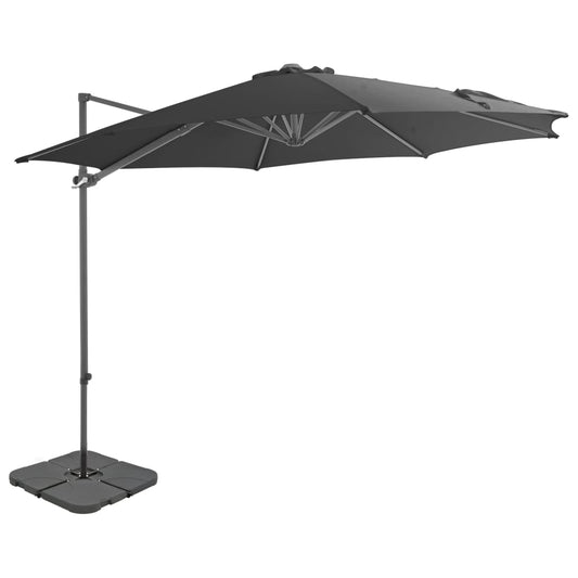 Garden Parasol with Portable Base Anthracite