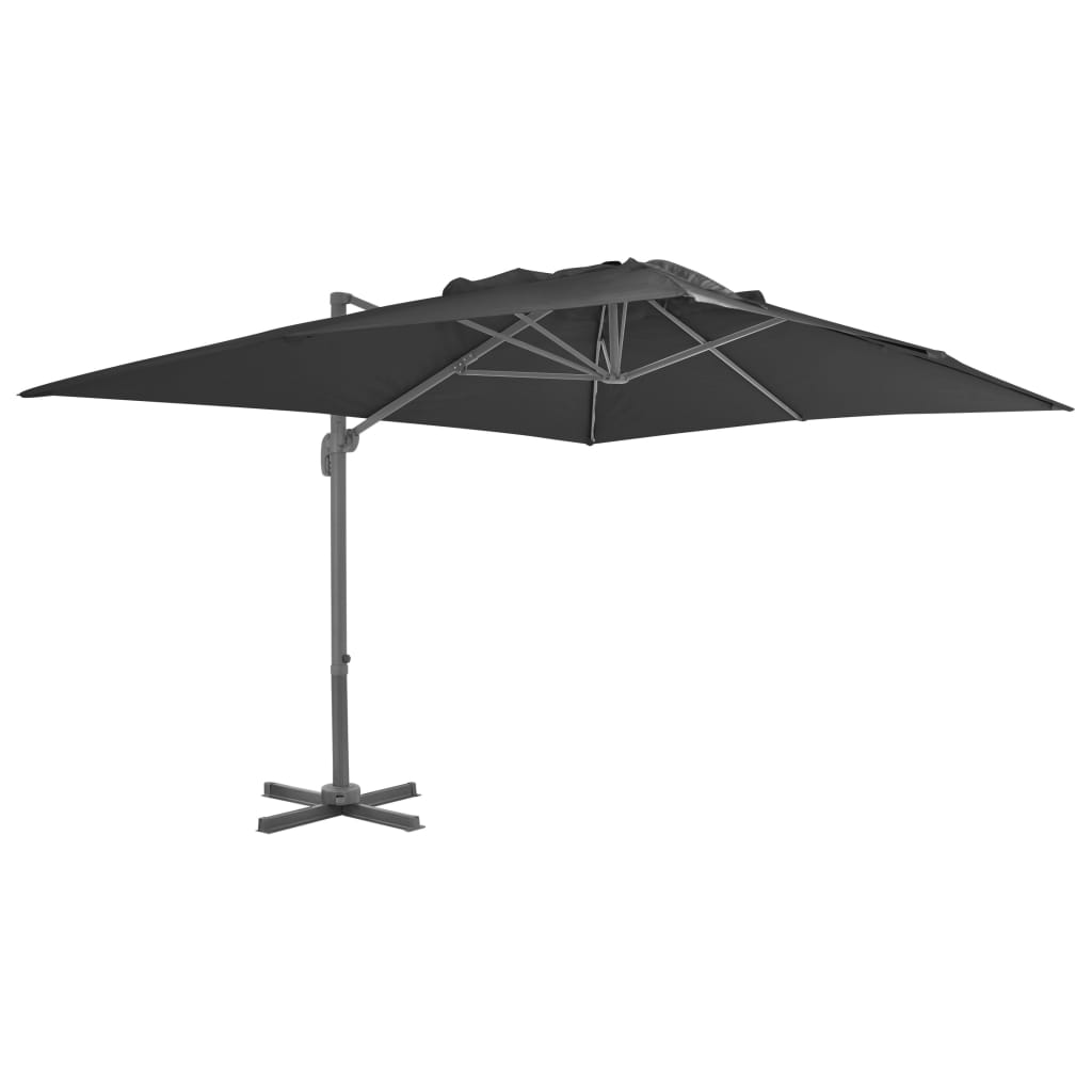 Garden Parasol with Portable Base Anthracite