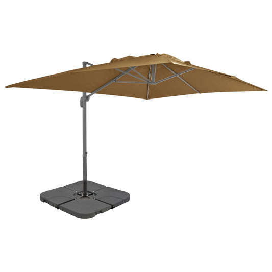 Garden Parasol with Portable Base Taupe