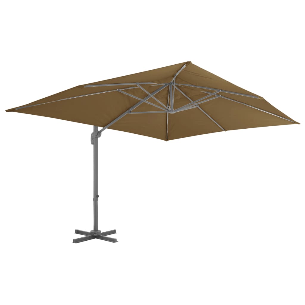 Garden Parasol with Portable Base Taupe