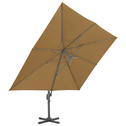 Garden Parasol with Portable Base Taupe