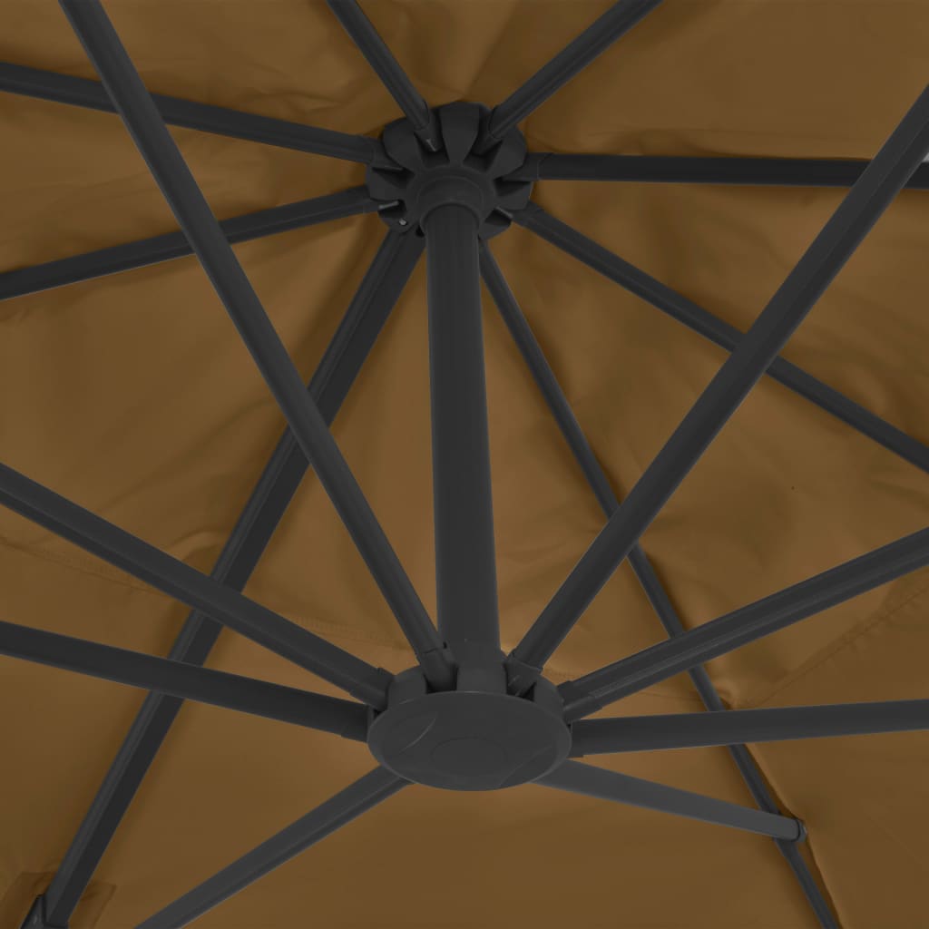 Garden Parasol with Portable Base Taupe