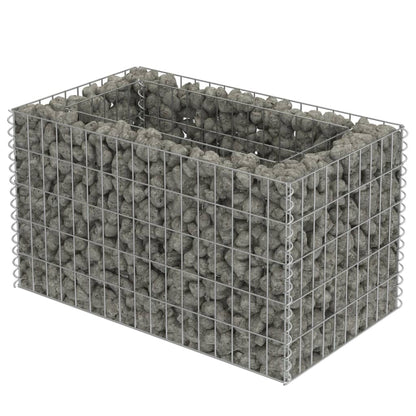 Gabion Raised Bed Galvanised Steel 90x50x50 cm