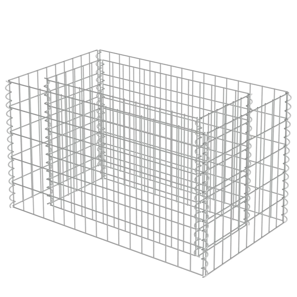 Gabion Raised Bed Galvanised Steel 90x50x50 cm