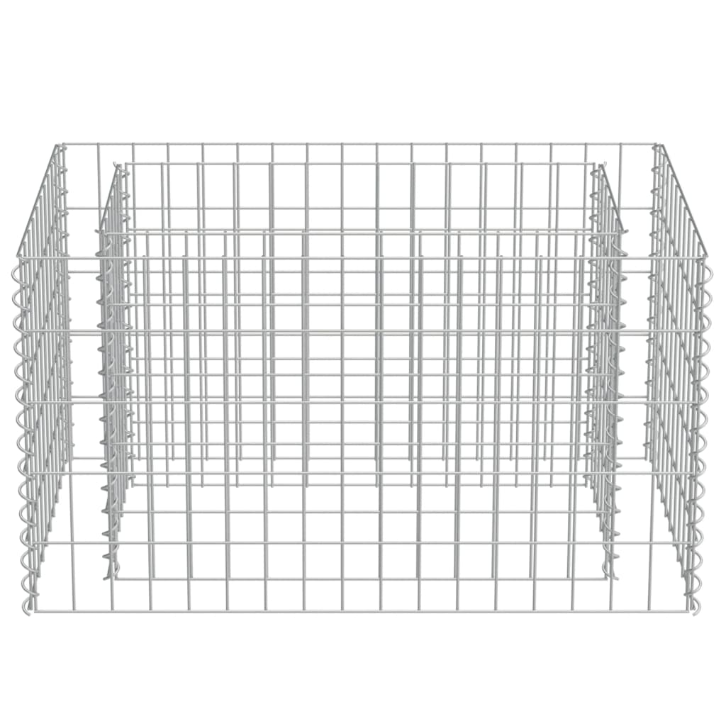 Gabion Raised Bed Galvanised Steel 90x50x50 cm