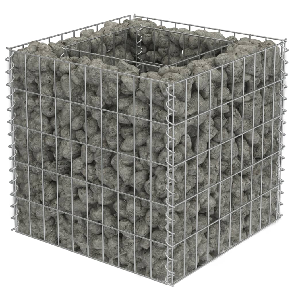 Gabion Raised Bed Galvanised Steel 50x50x50 cm