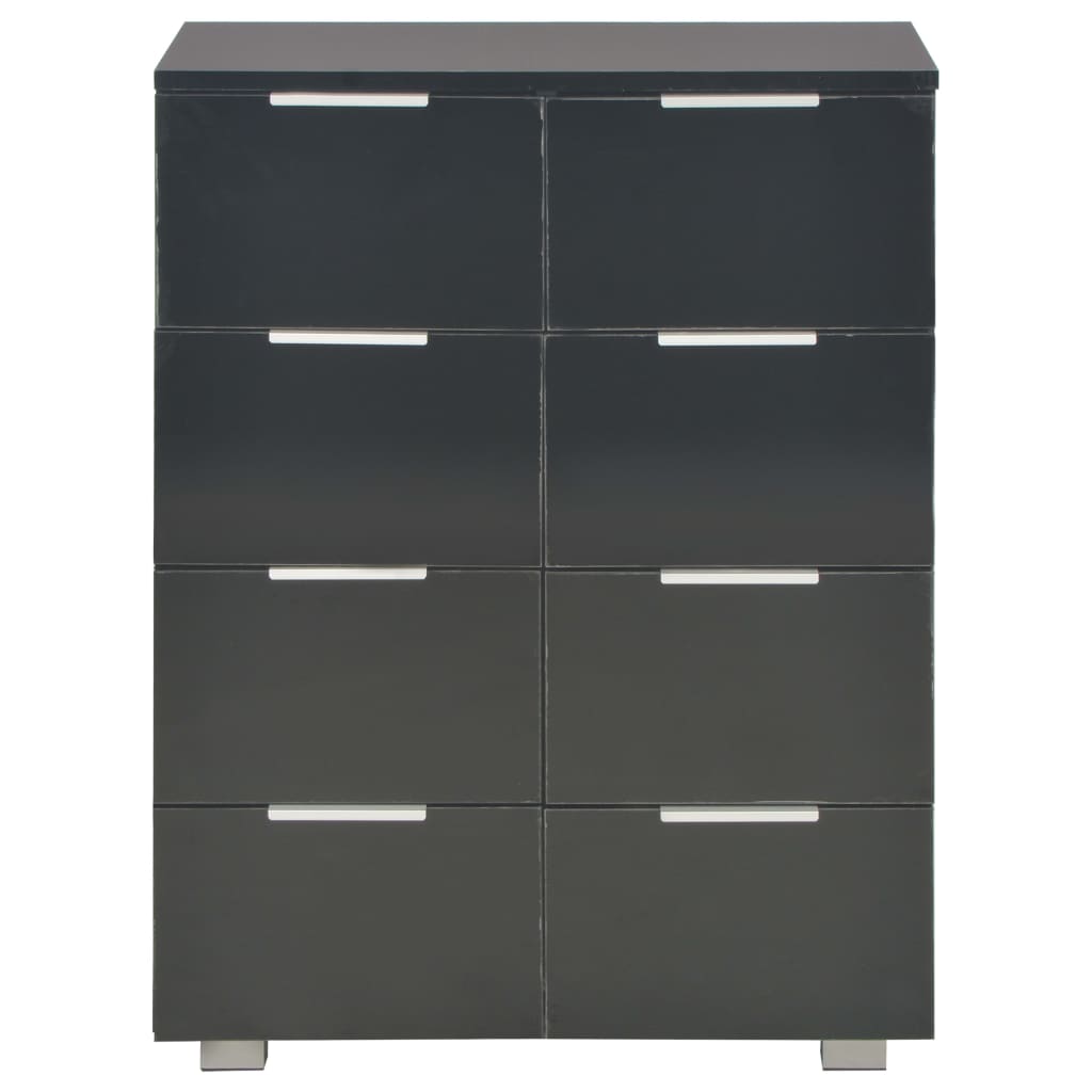 Sideboard High Gloss Black 60x35x80 cm Engineered Wood