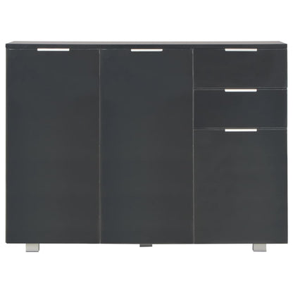 Sideboard High Gloss Black 107x35x80.5 cm