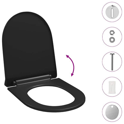 Soft-close Toilet Seat with Quick-release Design Black