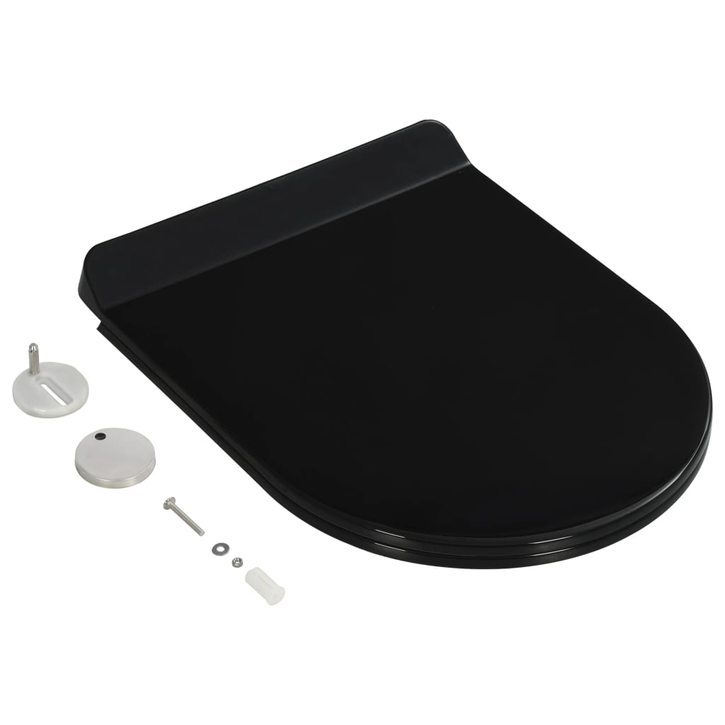 Soft-close Toilet Seat with Quick-release Design Black