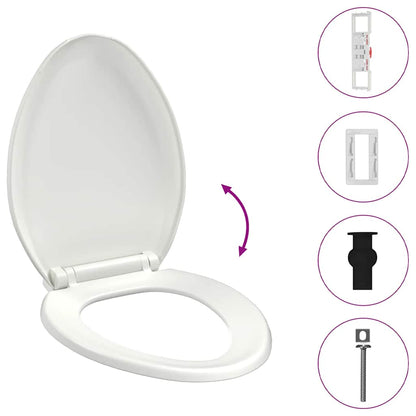 Soft-close Toilet Seat with Quick-release Design White