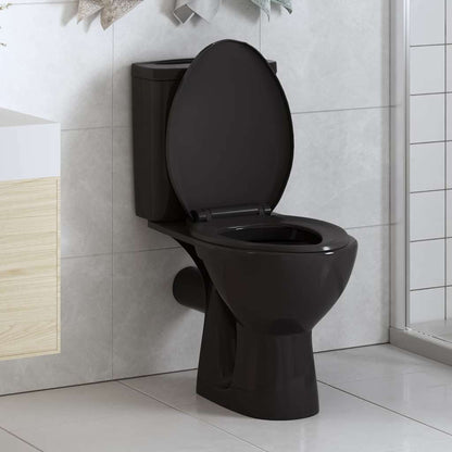 Soft-close Toilet Seat with Quick-release Design Black