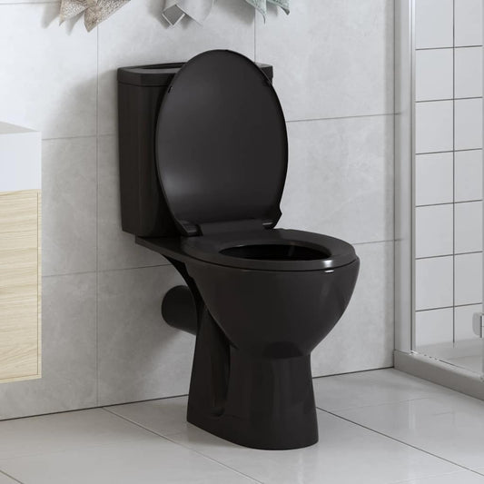 Soft-close Toilet Seat with Quick-release Design Black