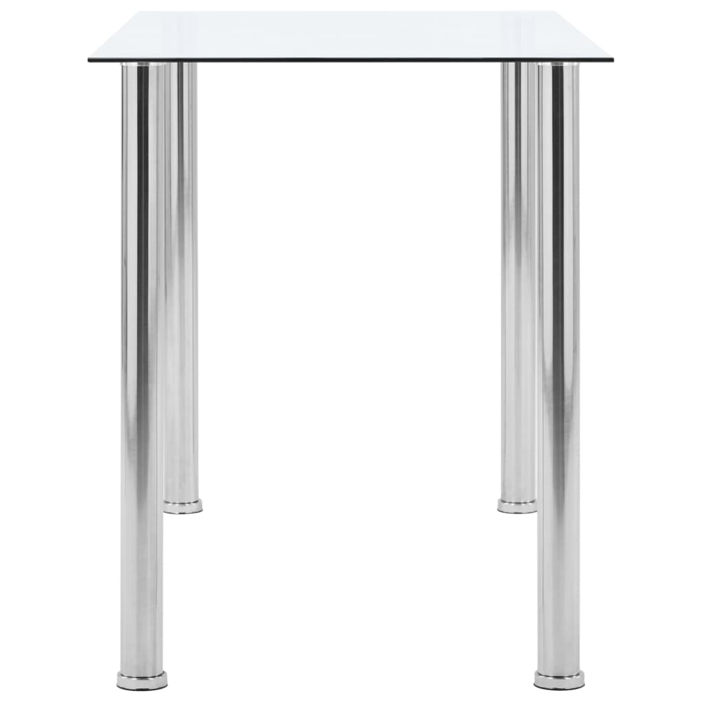 Dining Table Transparent 120x60x75 cm Tempered Glass