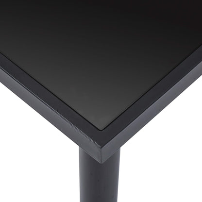 Dining Table Black 200x100x75 cm Tempered Glass