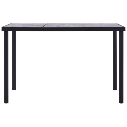 Dining Table Black and Concrete Grey 160x80x75 cm MDF