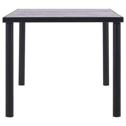 Dining Table Black and Concrete Grey 180x90x75 cm MDF