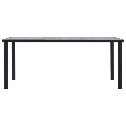 Dining Table Black and Concrete Grey 200x100x75 cm MDF