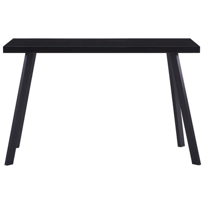 Dining Table Black 120x60x75 cm Tempered Glass